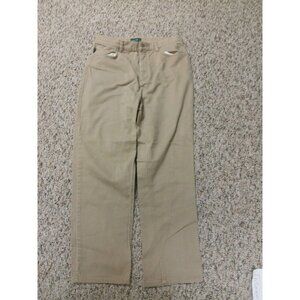 Lauren Ralph Lauren Dress Pants Womens Beige Sz 14 Ladies Work Slacks Career Y2k
